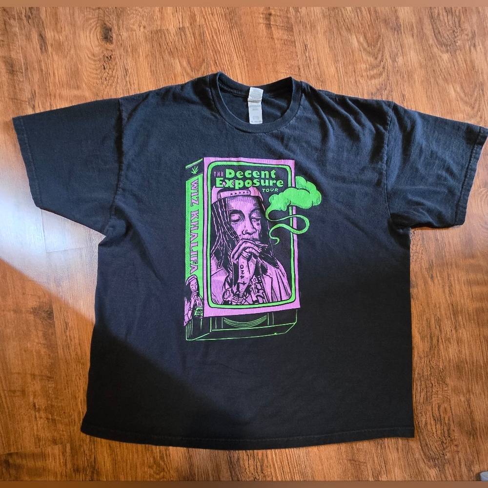 Wiz Khalifa 2019 Decent Exposure Tour Shirt Hip Hop Rap Tee Taylor Gang 🌬 2XL